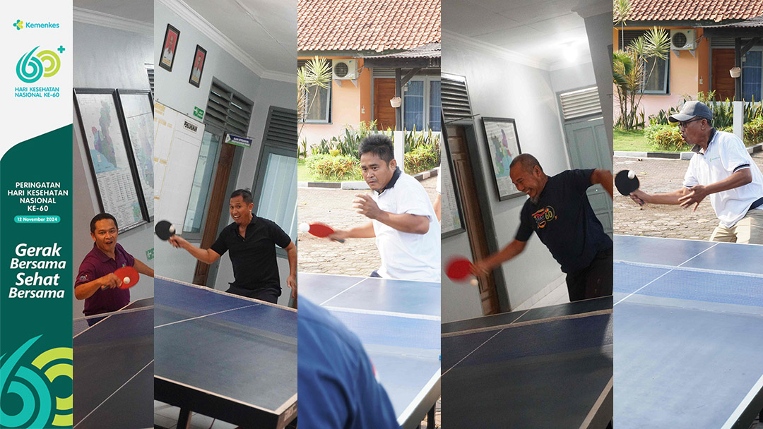 Pertandingan Tenis Meja Meriahkan HKN ke-60 Tahun 2024 di Labkesmas Pangandaran